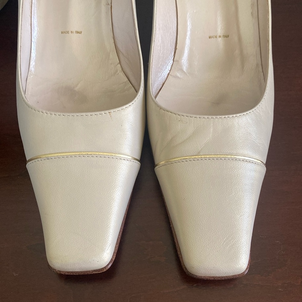 ST. JOHN CREAM CLASSIC PUMPS SIZE 9 🌟EUC🌟 - Picture 5 of 16